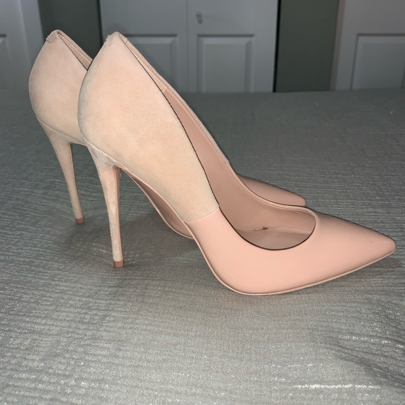 Aldo Shoes - Aldo suede and patent blush pumps